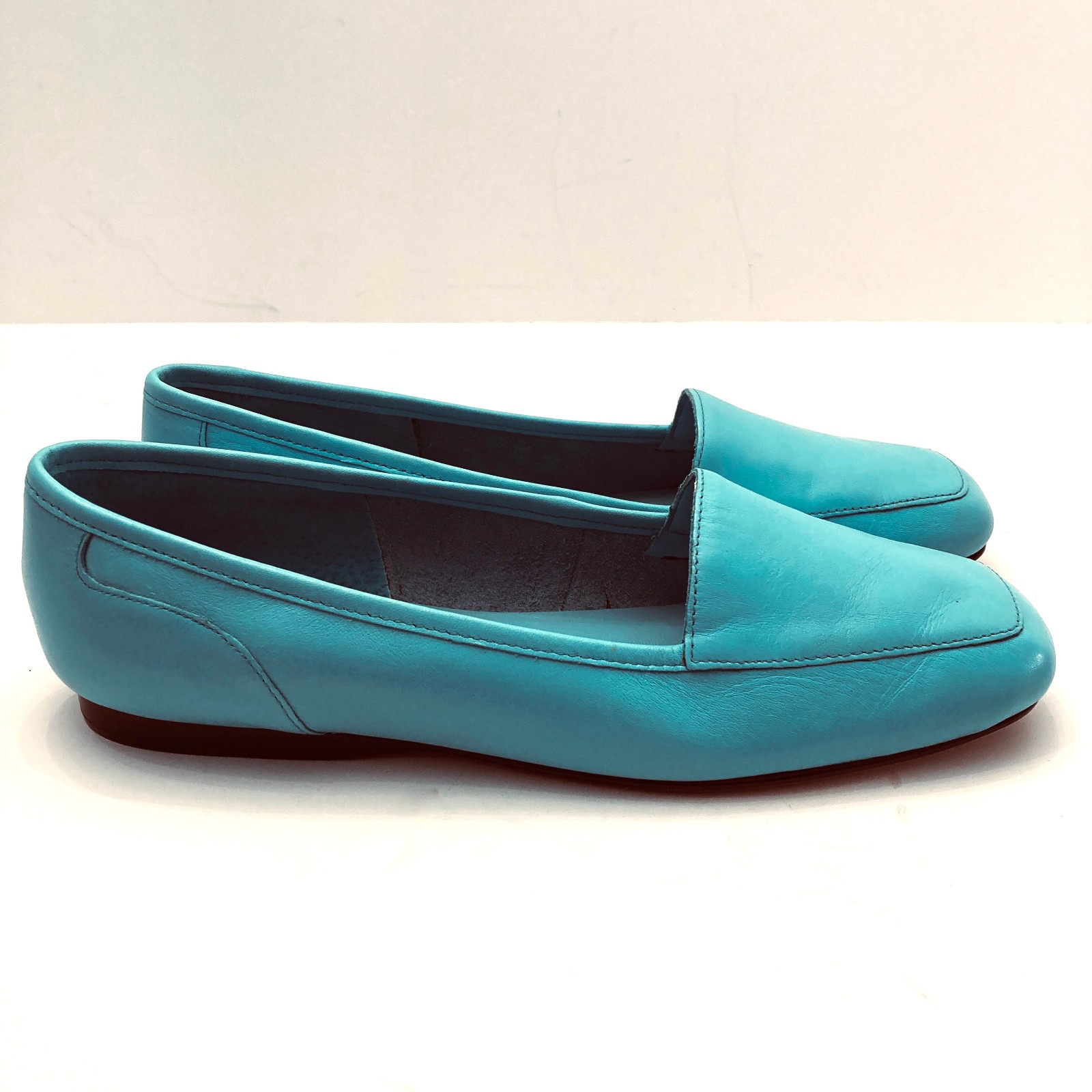 Enzo Angiolini Liberty Loafers Flats Aqua Blue Womens 6M Leather Unlined