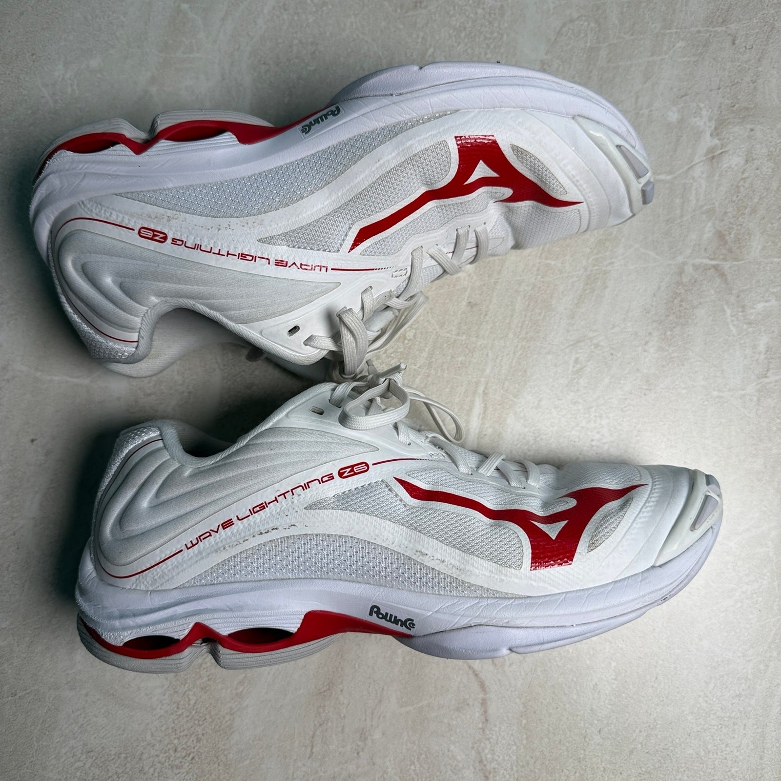 MIZUNO WOMENS WAVE LIGHTNING Z6 VOLLEYBALL SHOES SIZE US 9 RED/WHITE