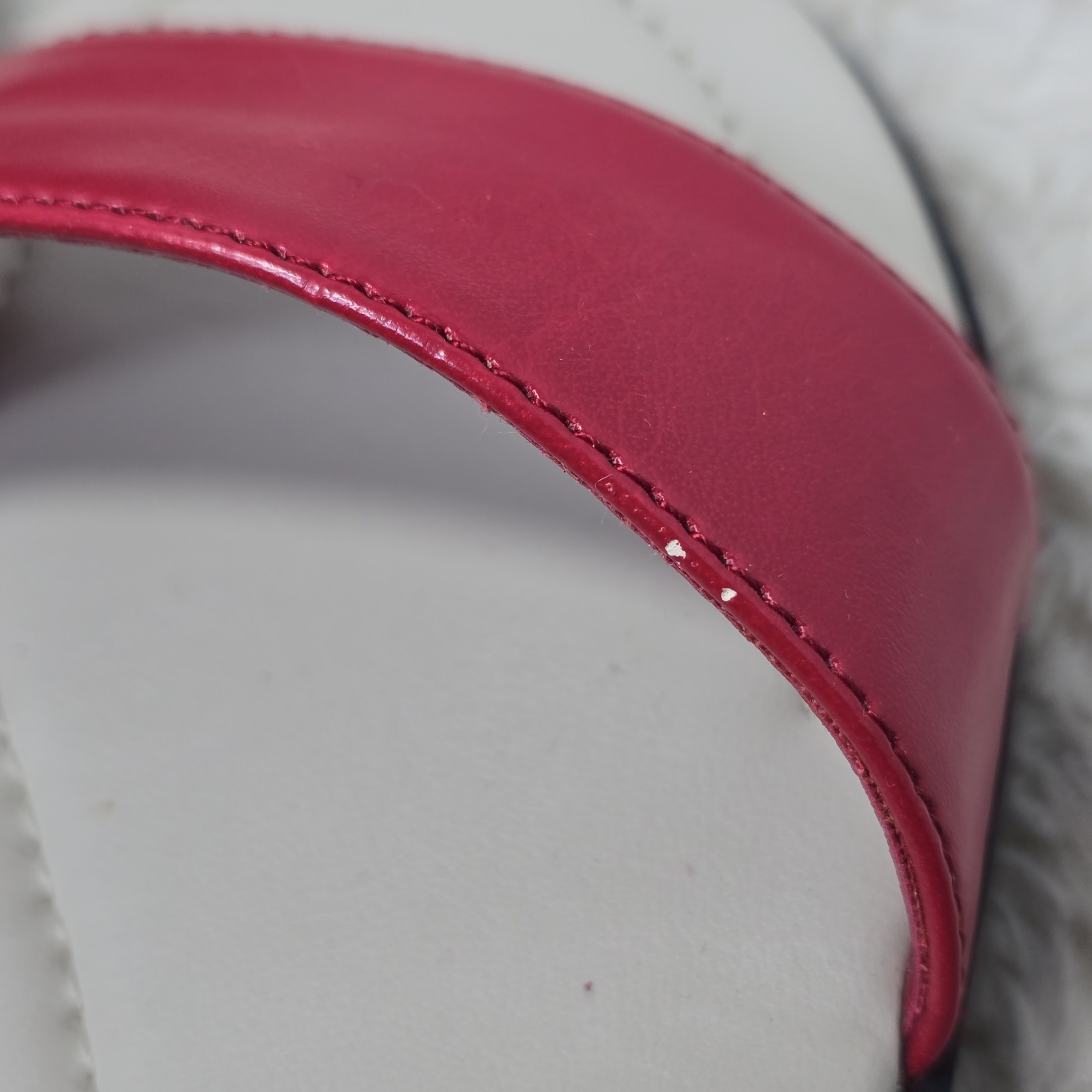 White Stag Sheila Sandals Lot Slides Flats Women’s 6.5 & 7 Pink Red Faux Leather