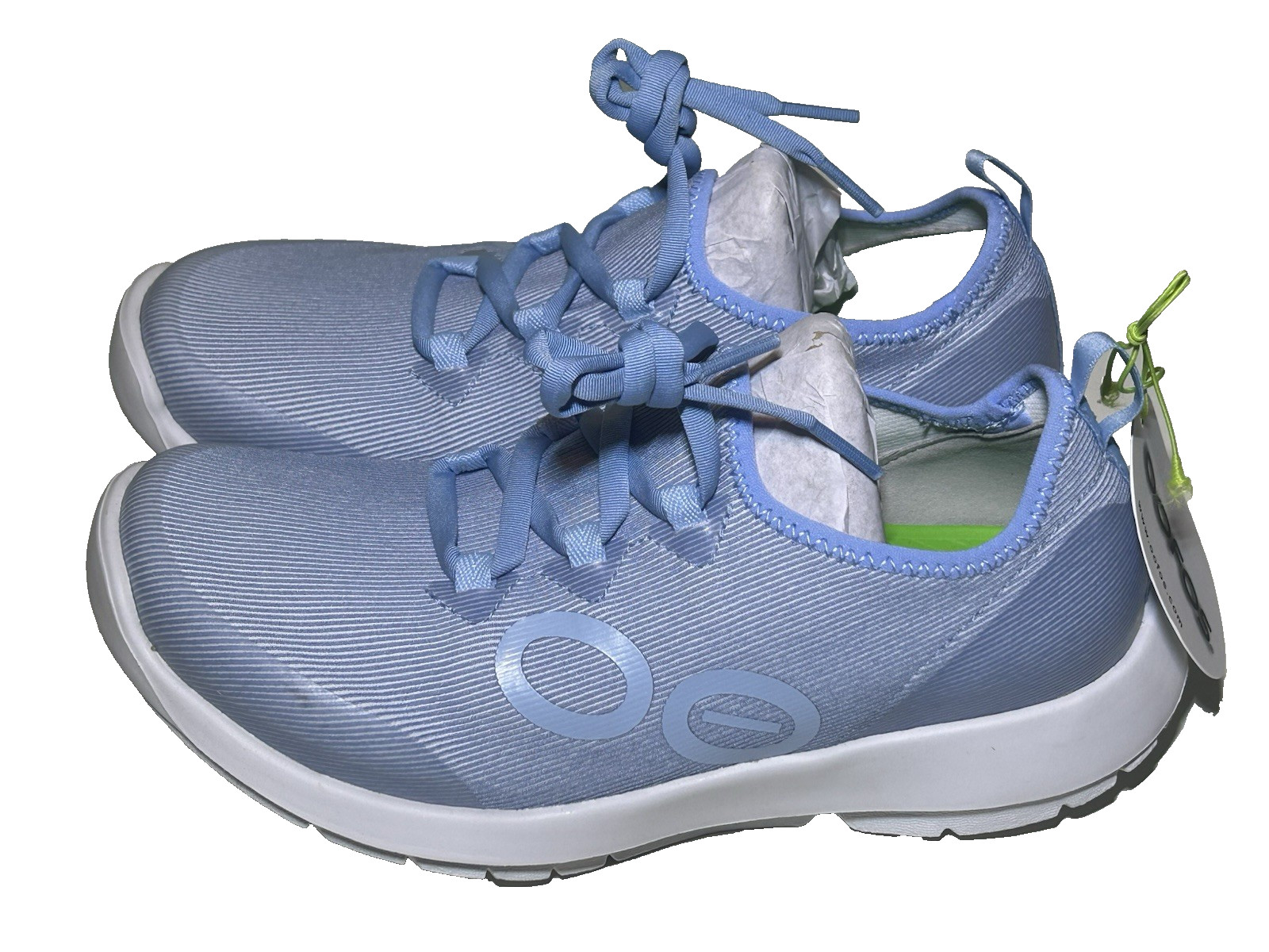 Oofos Womens Size 8 OOmg Sport LS Low Comfort Shoe Carolina Blue Sneaker