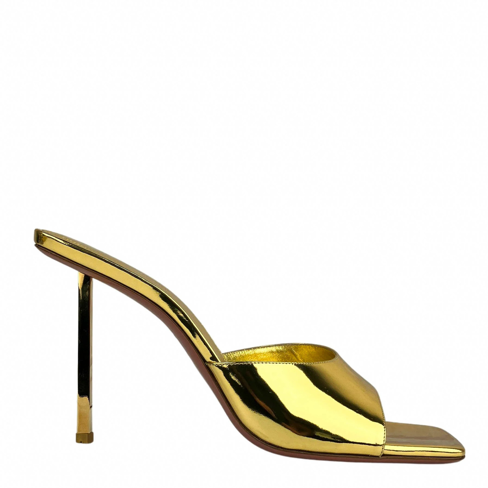 Amina Muaddi Laura Sandals in Gold Metallic