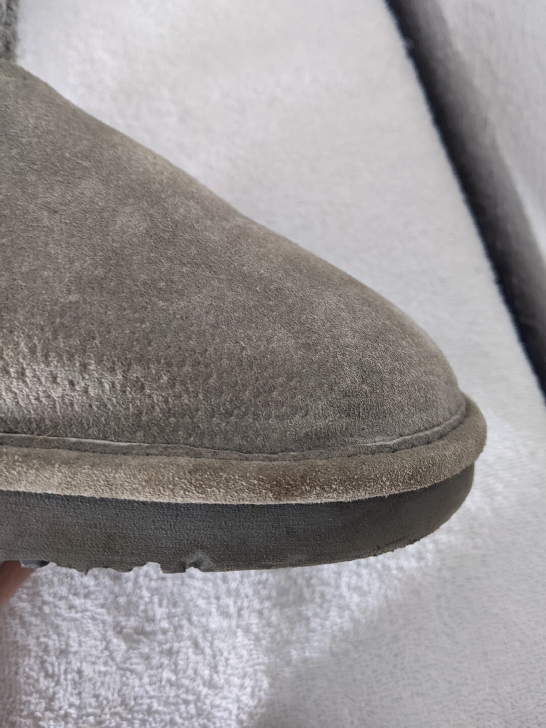 Lam Empire Women’s Suede & Knit Ankle Boots Gray No Size See Pictures Below