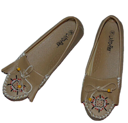 UXTRA-FLEX WOMENS VEGAN MOCCASINS ECO FRIENDLY EARTH FRIENDLY SHOES FLATS~9/9W