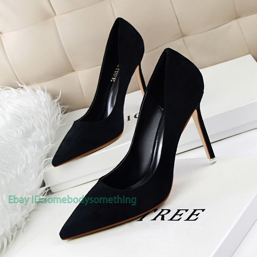Women’s Pointed Toe Slip on Stiletto High Heeled Classic Party Wedding Pumps