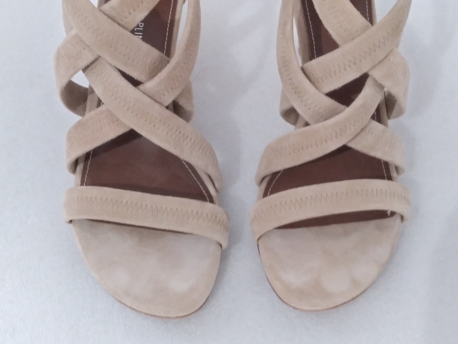 DONALD J PLINER Women’s Vida Covered Zipper Heel Strappy Sandal Size 8M EUC