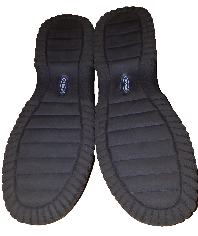 DR SCHOLLS WOMANS SZ 9W DANA NUBUK LEATHER DOUBLE AIR PILLOWN SLIP ON PRE-OWNED