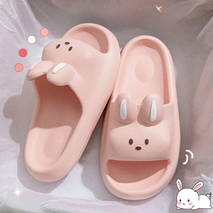 Home Slipper Female Women Rabbit Cute Cloud Sandals Summer Flip Flops Beach Slid