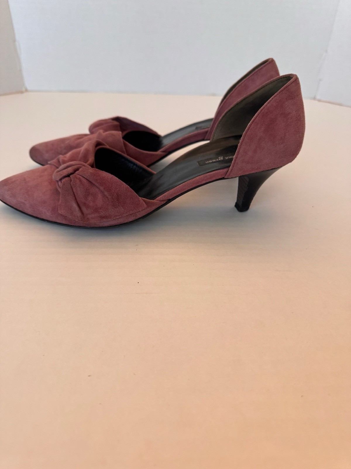 Paul Green Kitten Heels D’orsay US Size 6 PINK SUEDE Casual Fun
