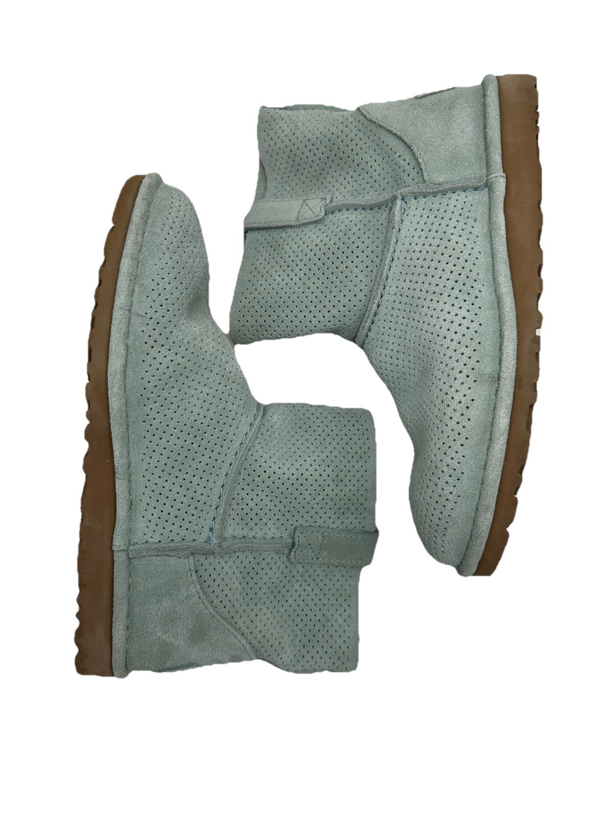 UGG Classic Unlined Mini Perf Women’s Boot Size 6 Winter Green Aqua 1016852
