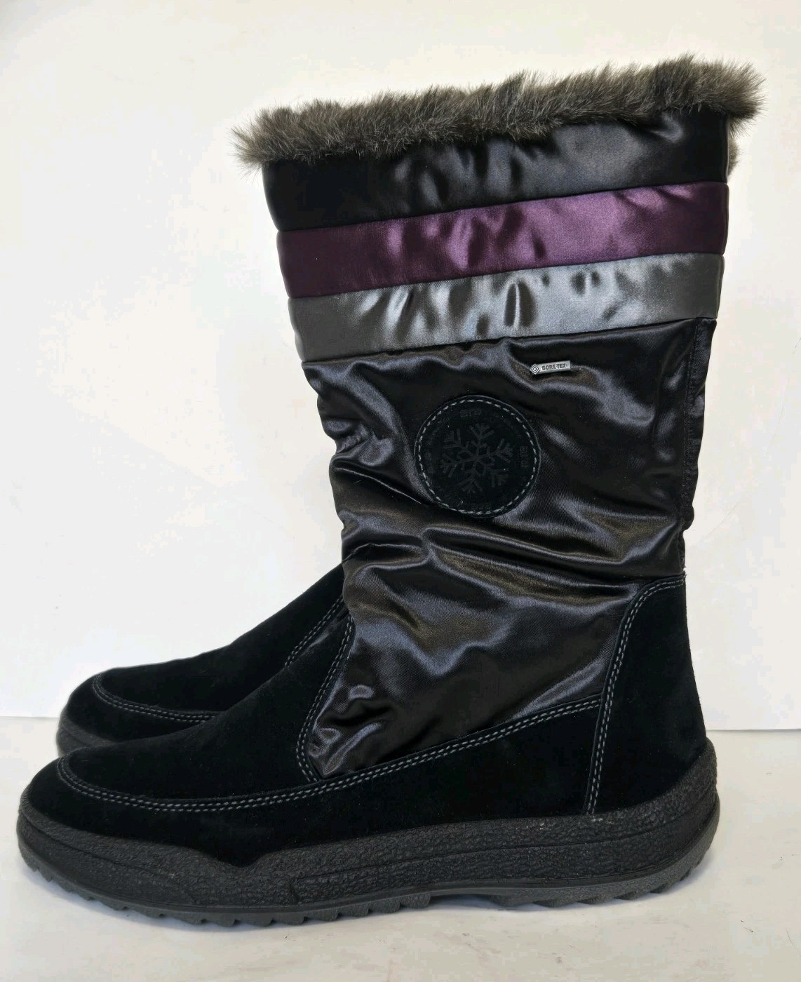 Ara Boots Womens Sz 8.5 Black Fur Gore-Tex Bootie Ski Hiking NWT