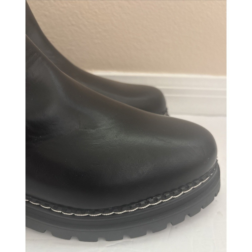 Sam And Libby Boots Lennon Lugsole Zip Chelsea Ankle Boot Black Goth Emo Sz 8.5