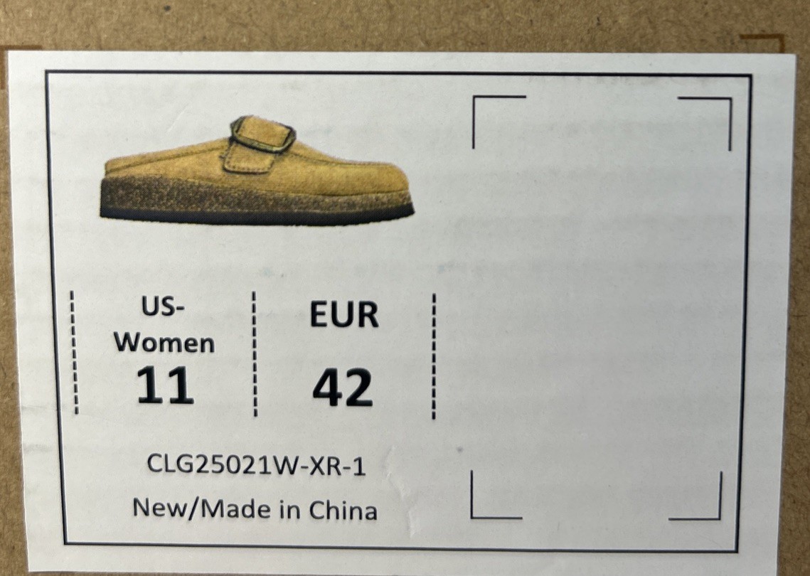 Flexwin Suede Clogs Women Size 11 Tan Mules Buckle Comfort Shoes NWB