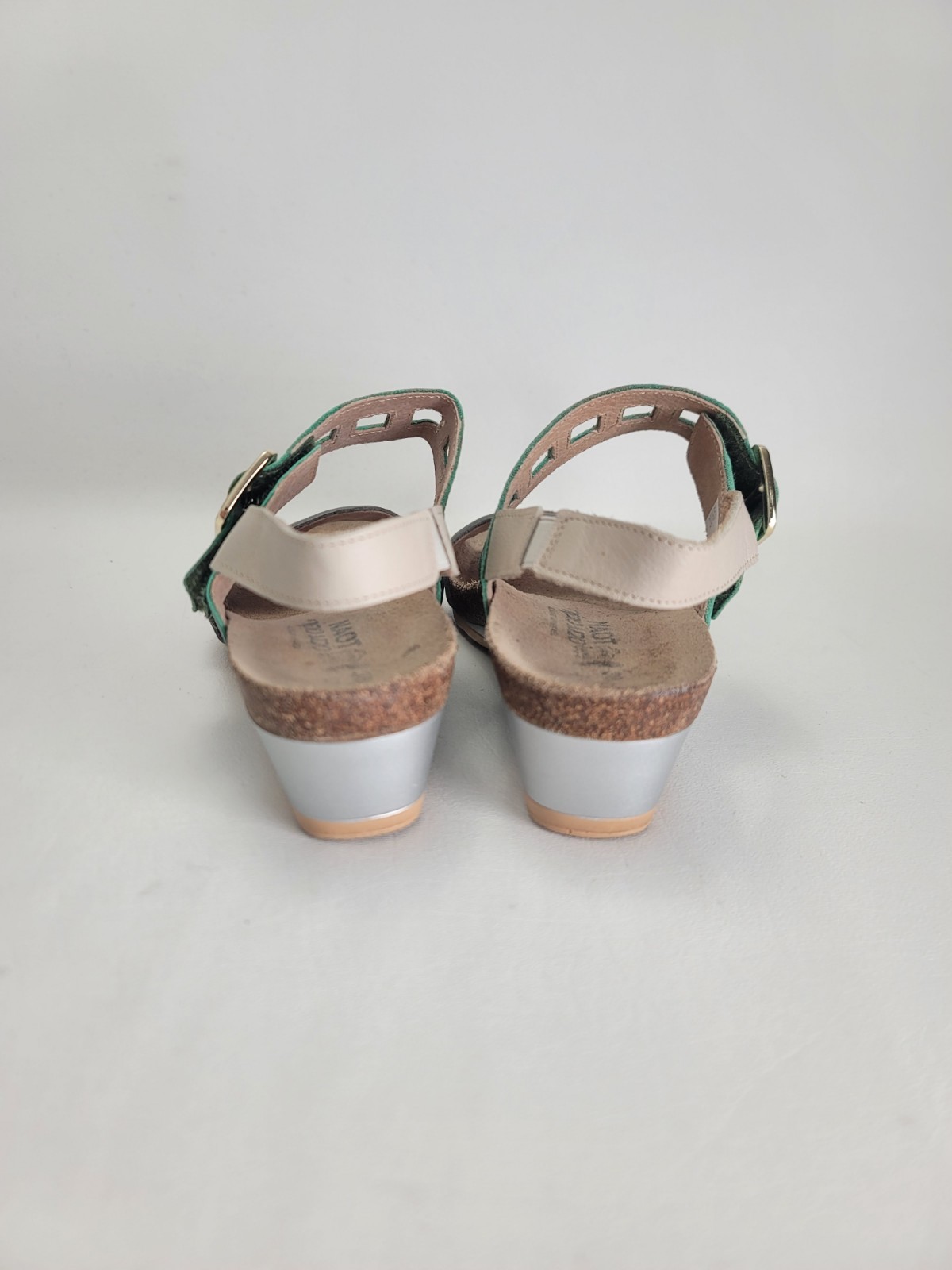 Naot Dynasty Wedge Sandal Womens Sz US 8 EU 38 Leather Memory Foam Footbed Cork