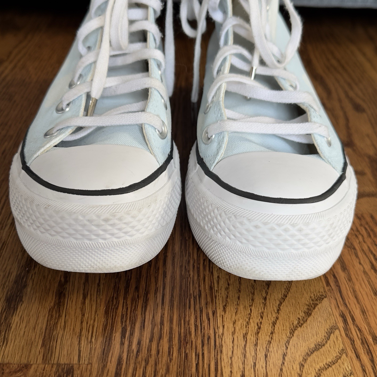 Converse Lift Platform Cloud Print Shoes Women’s Size 8 Custom Deacs Design