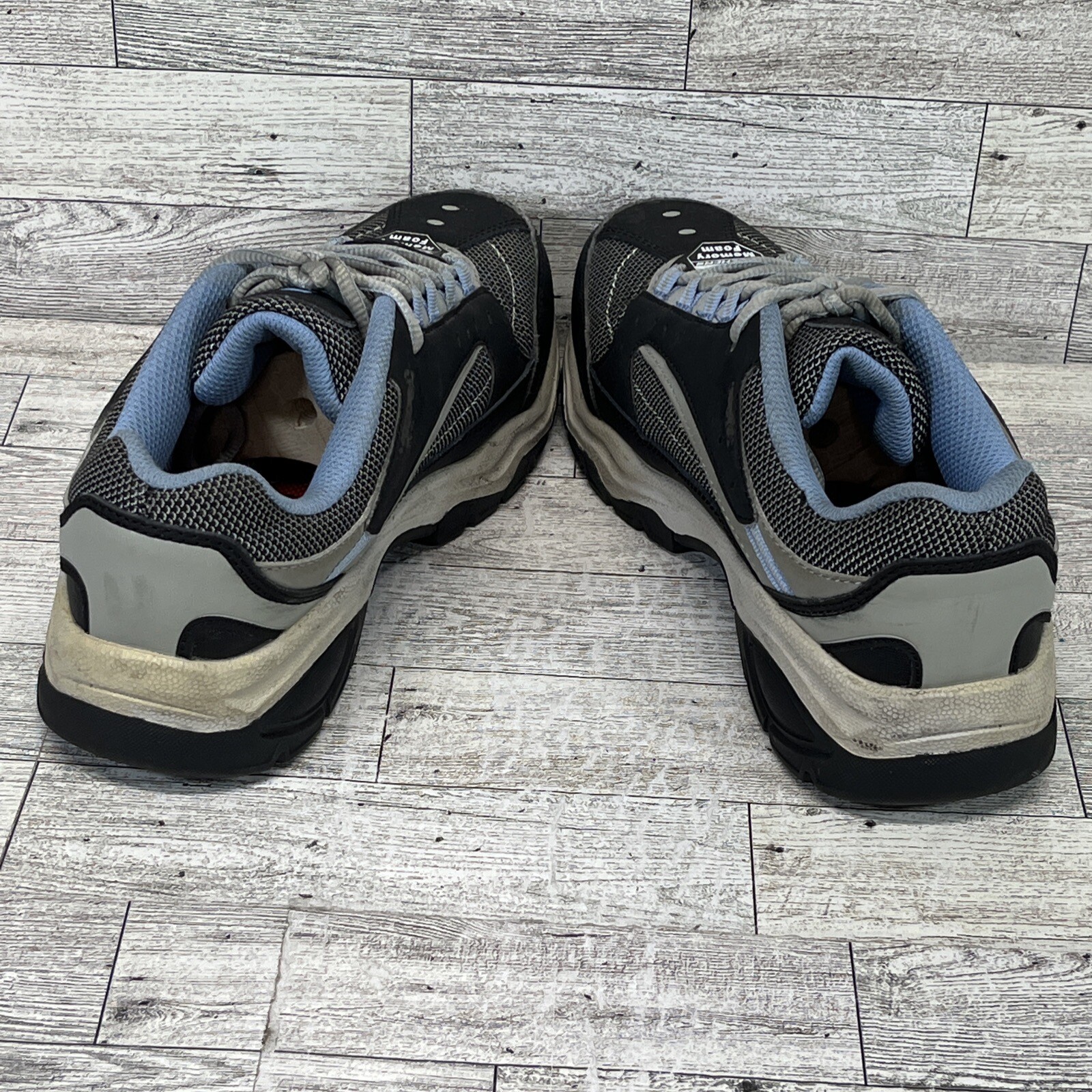 Skechers Steel Toe Work Shoes Slip Resistant Blue Black 76601 Women Size 8.5