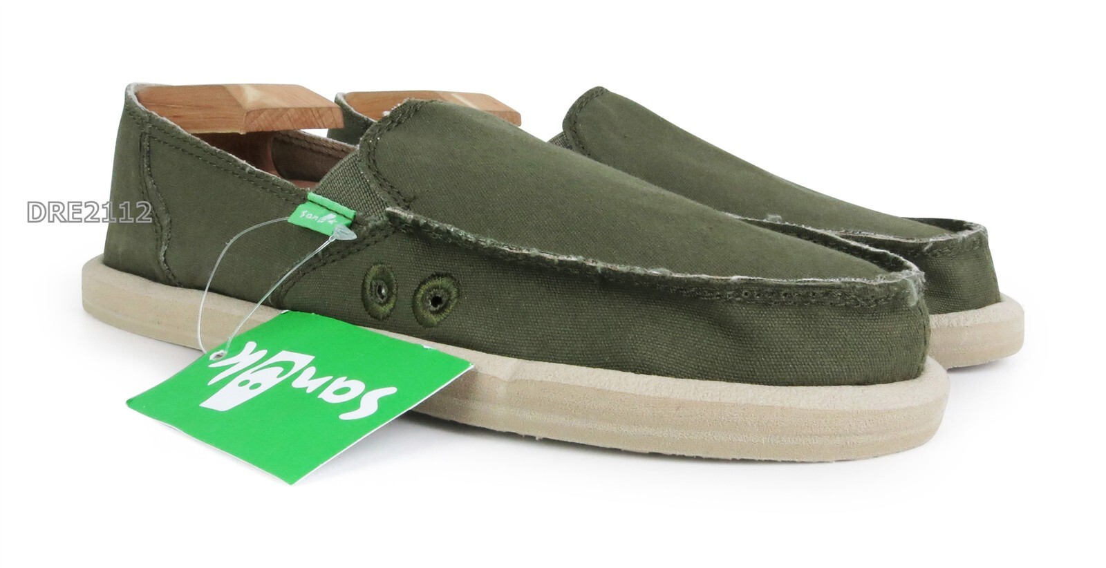 Sanuk Donna Daily Dark Olive Sidewalk Surfer Shoes Womens Size 10 -NEW-