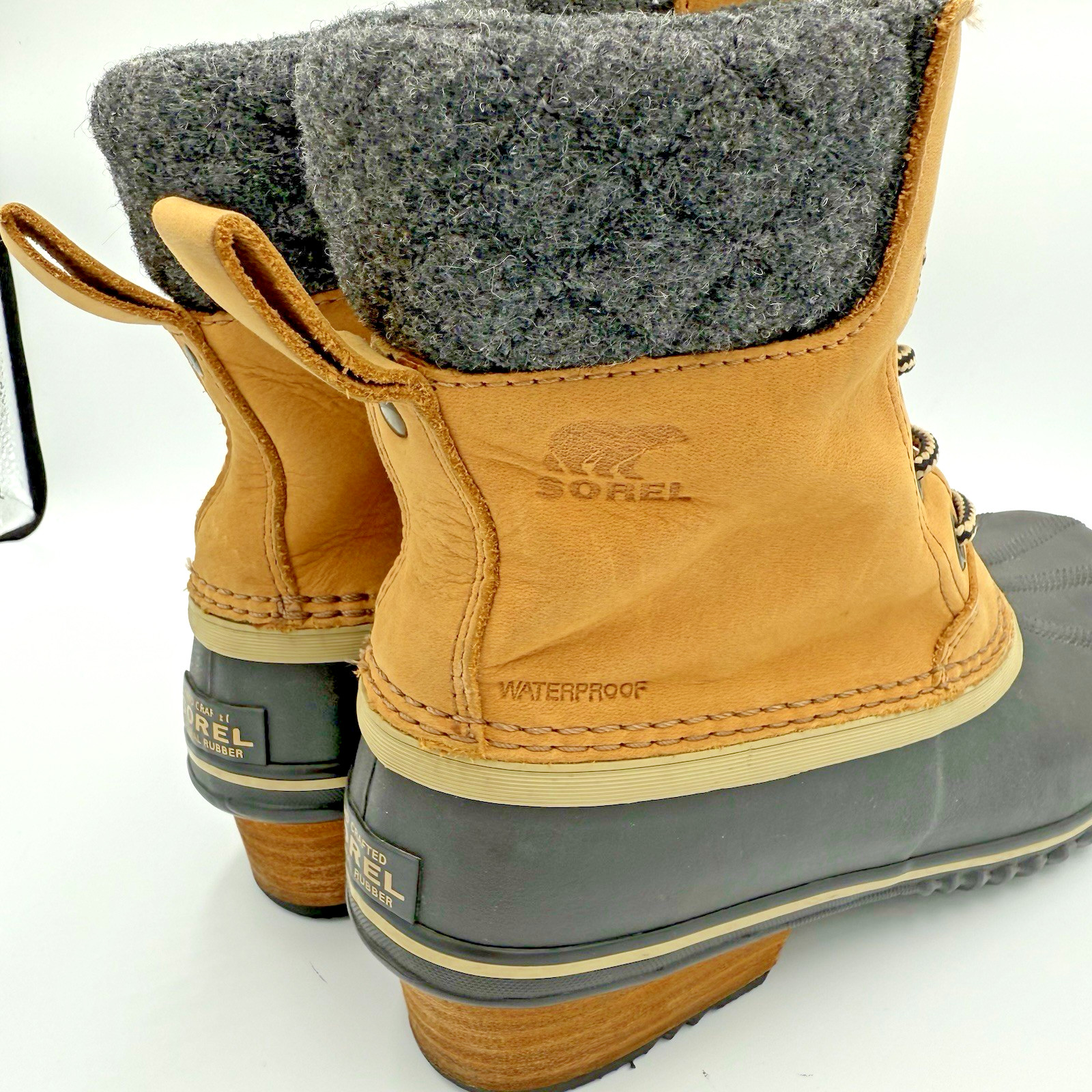 SOREL Slimpack II Lace Duck Ankle Winter Spring Boots Waterproof Women’s SZ 8.5