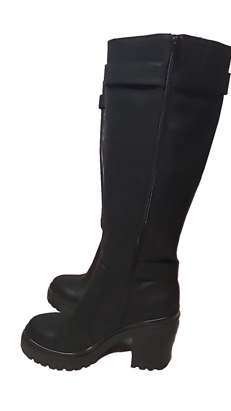 Vtg Y2k Steam Punk Chunky Platform Boots Knee Hi Gothic Witchy Dark Vamp Retro