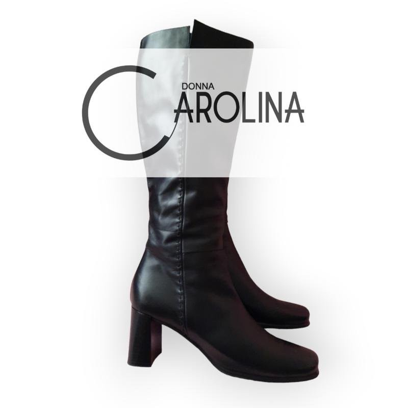 women donna carolina boots black leather 40