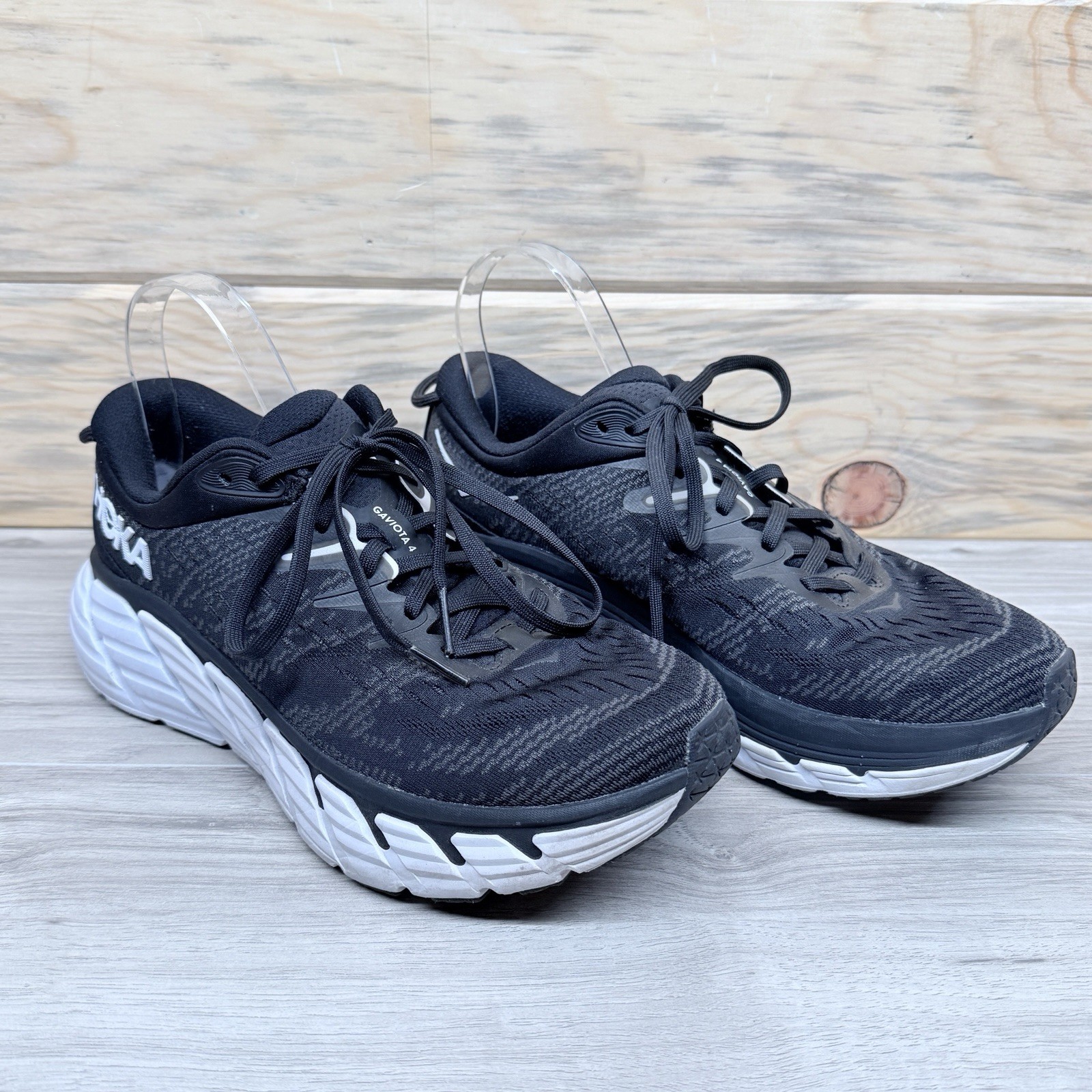 Hoka One One Gaviota 4 Black Running Stability Shoes Men’s 8 D Used Good Cond