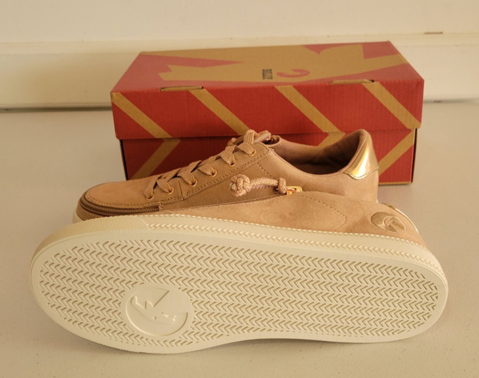 NEW Billy Footwear Women Sneaker Low Top Zip Up Pink Adaptive Size 9.5M KF195