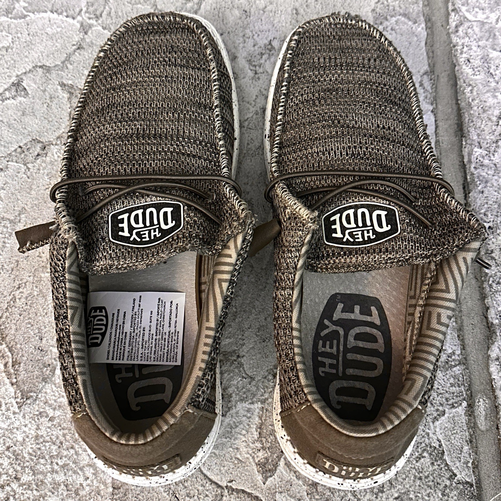 New Hey Dude Wally Sox Brown Boat Deck Loafers Shoes 8 Men / 10 Women 41 EU