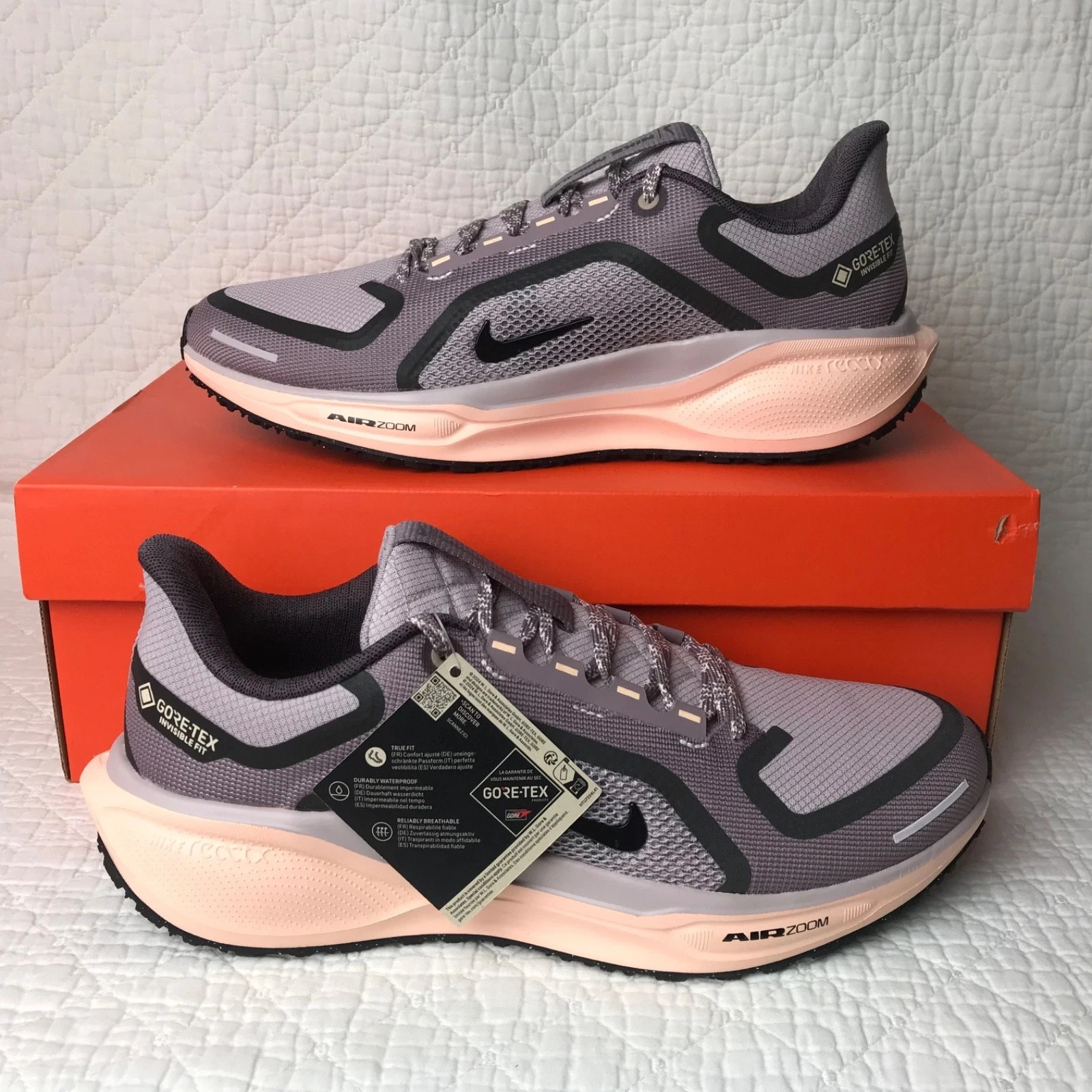 Nike Pegasus 41 Women’s Size 9.5 GORE-TEX Platinum Violet FQ1357-004