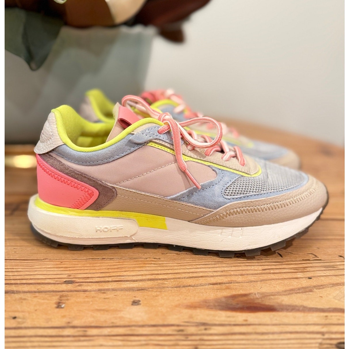 HOFF Madrid Sneakers Women US 6 EU 36 Pastel Colorblock Suede Mesh NWOT