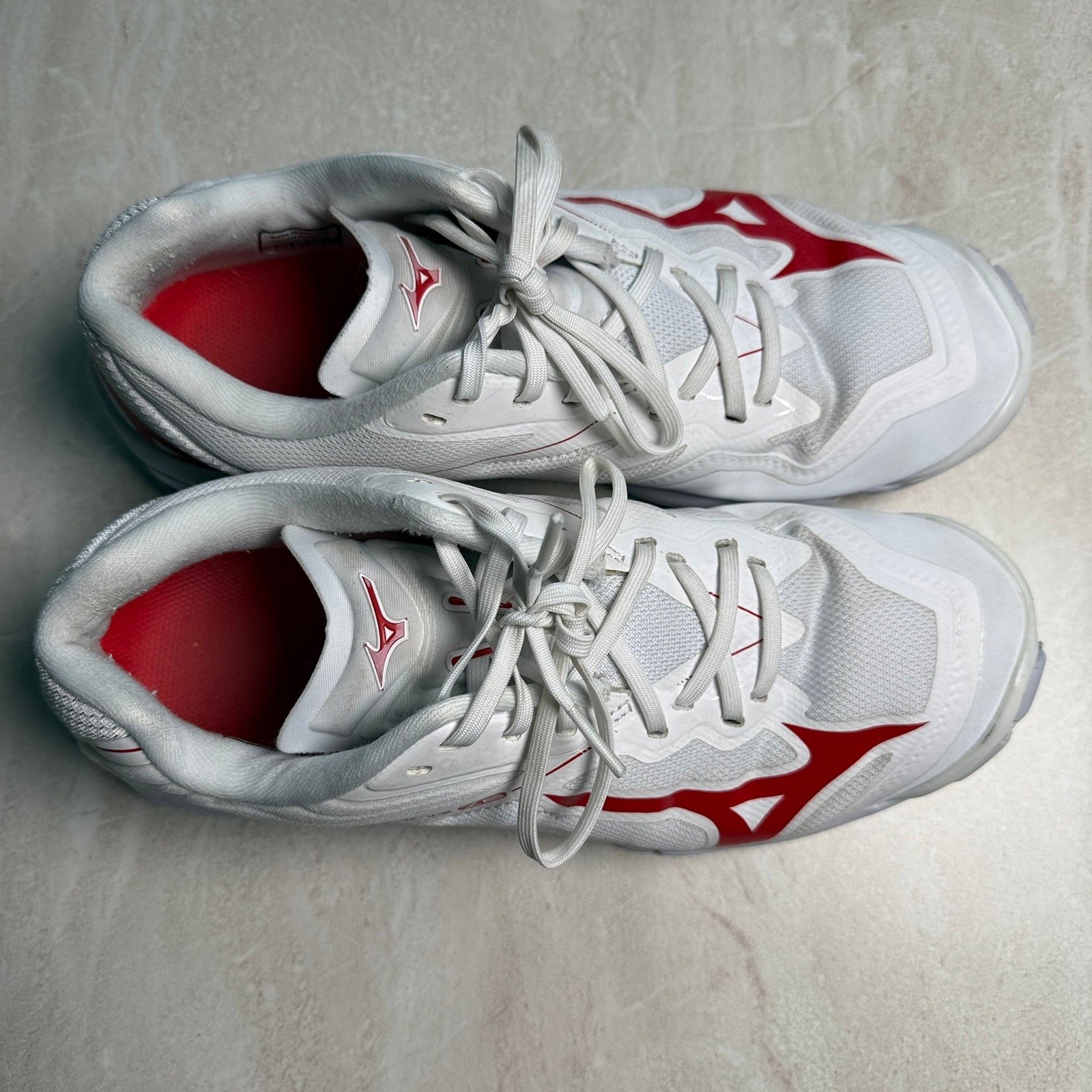 MIZUNO WOMENS WAVE LIGHTNING Z6 VOLLEYBALL SHOES SIZE US 9 RED/WHITE