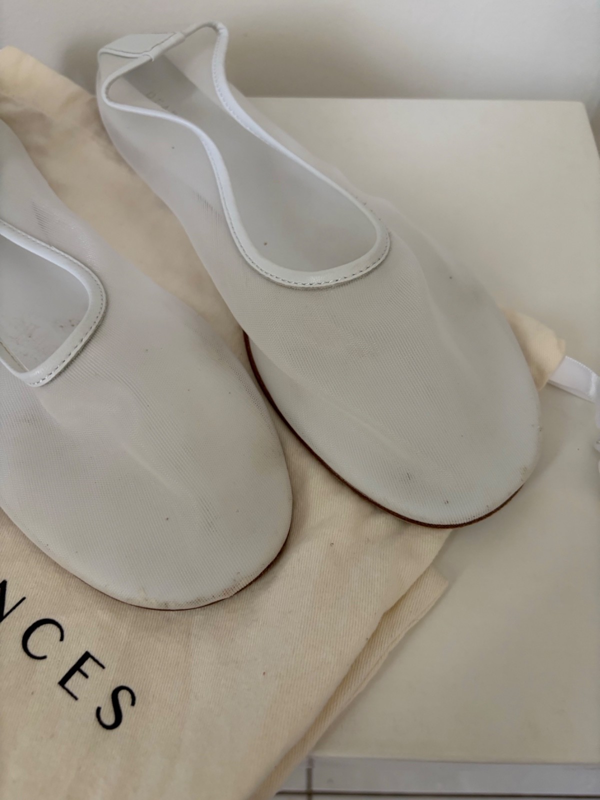 DEAR FRANCES- white mesh- flats-classics-39