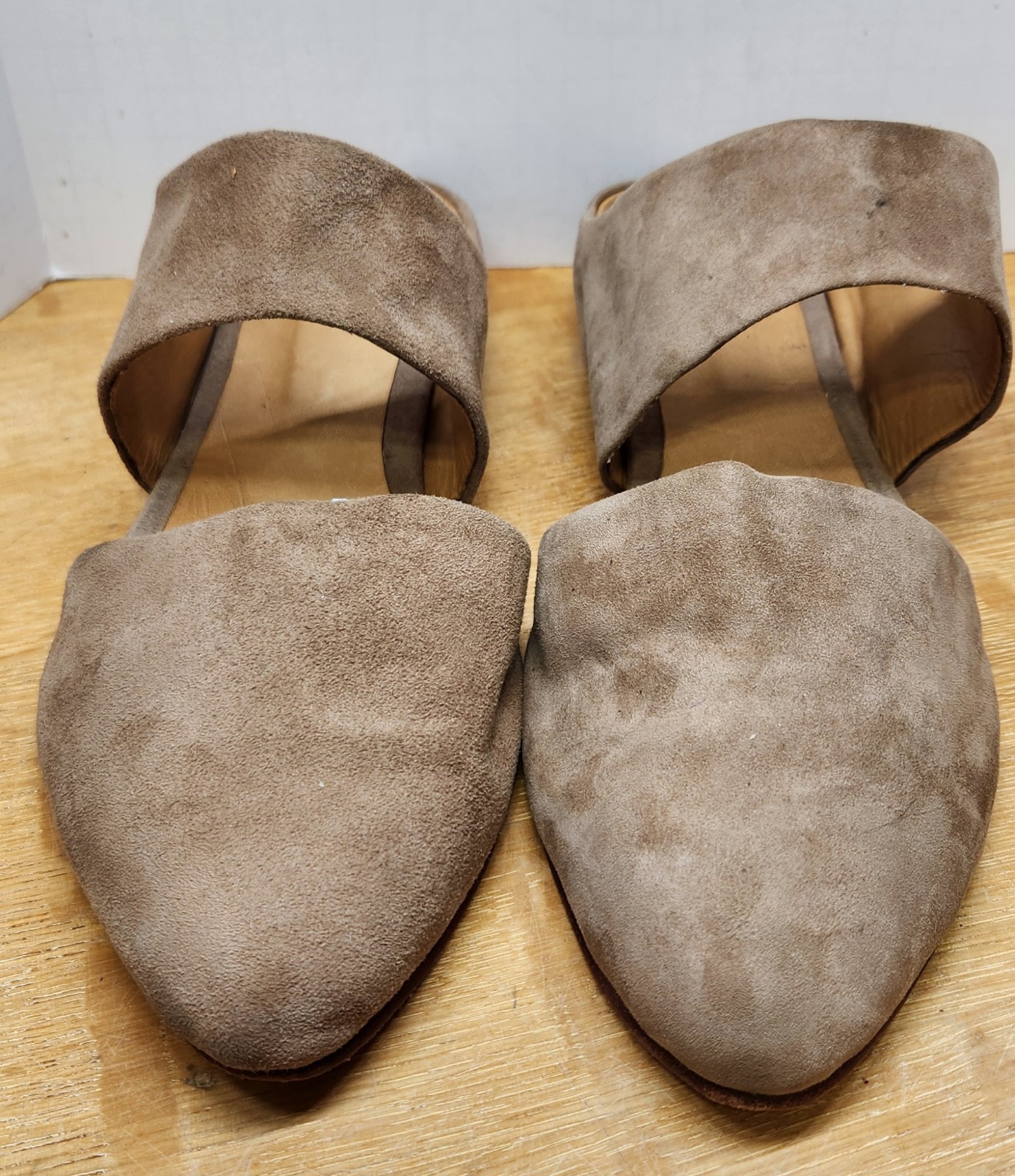 ZOU XOU Woman Beige Suede Flat Made In Argentina 🇦🇷 No Size Tag See Pics