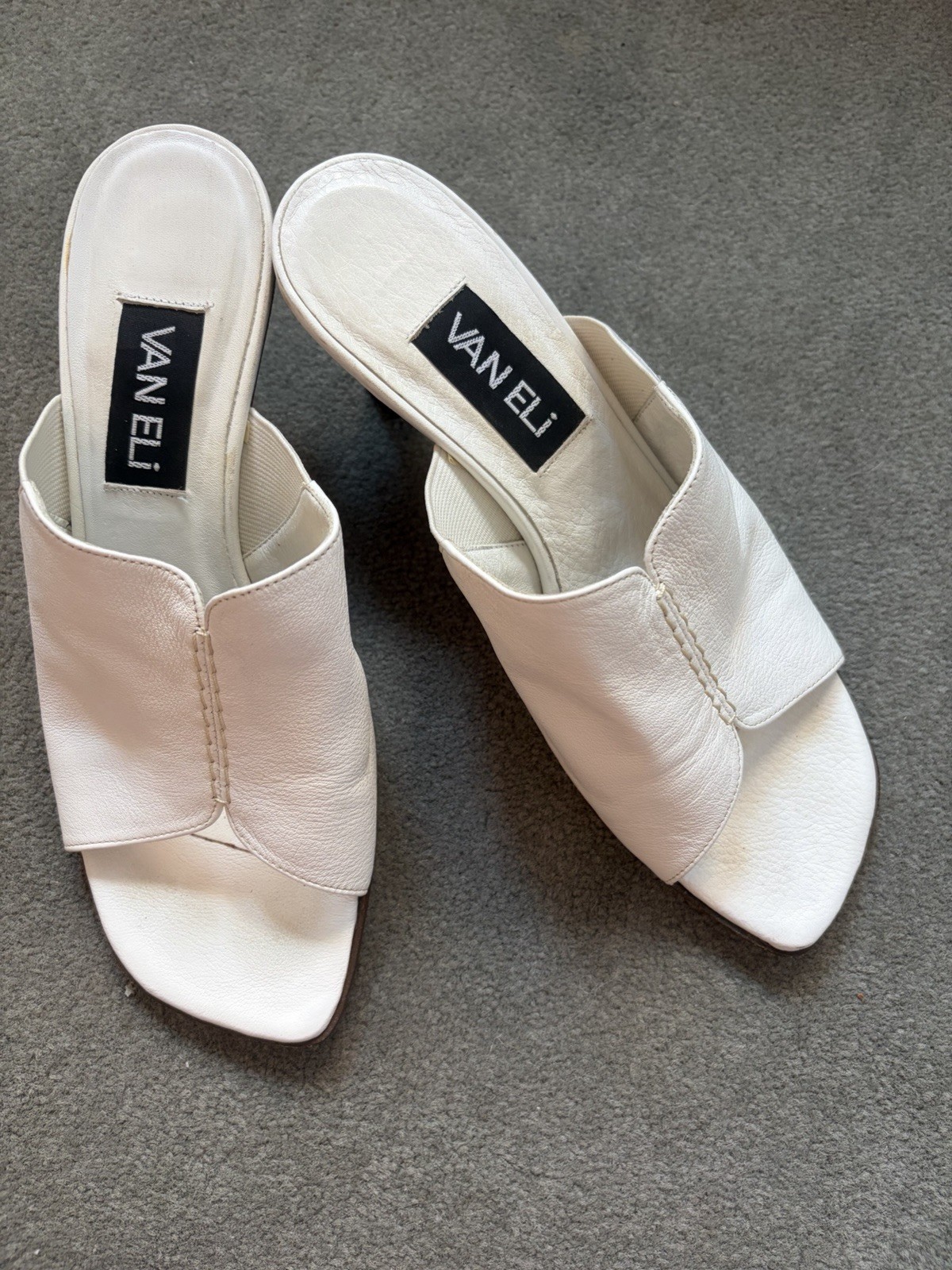 White Van Eli Party ShoesComfortable Hill Genuine Learher Size 7W Excell Cond