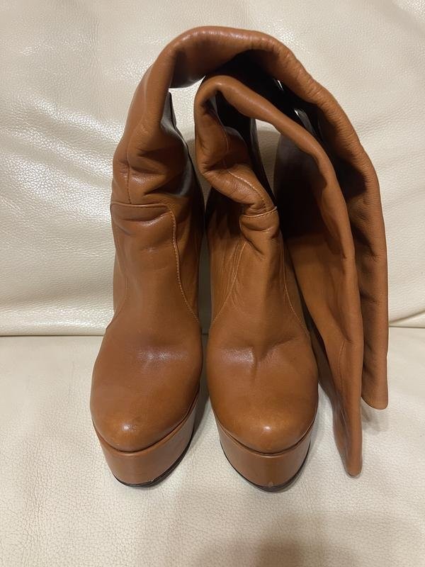 Women Luciano Carvari boots brown leather 40