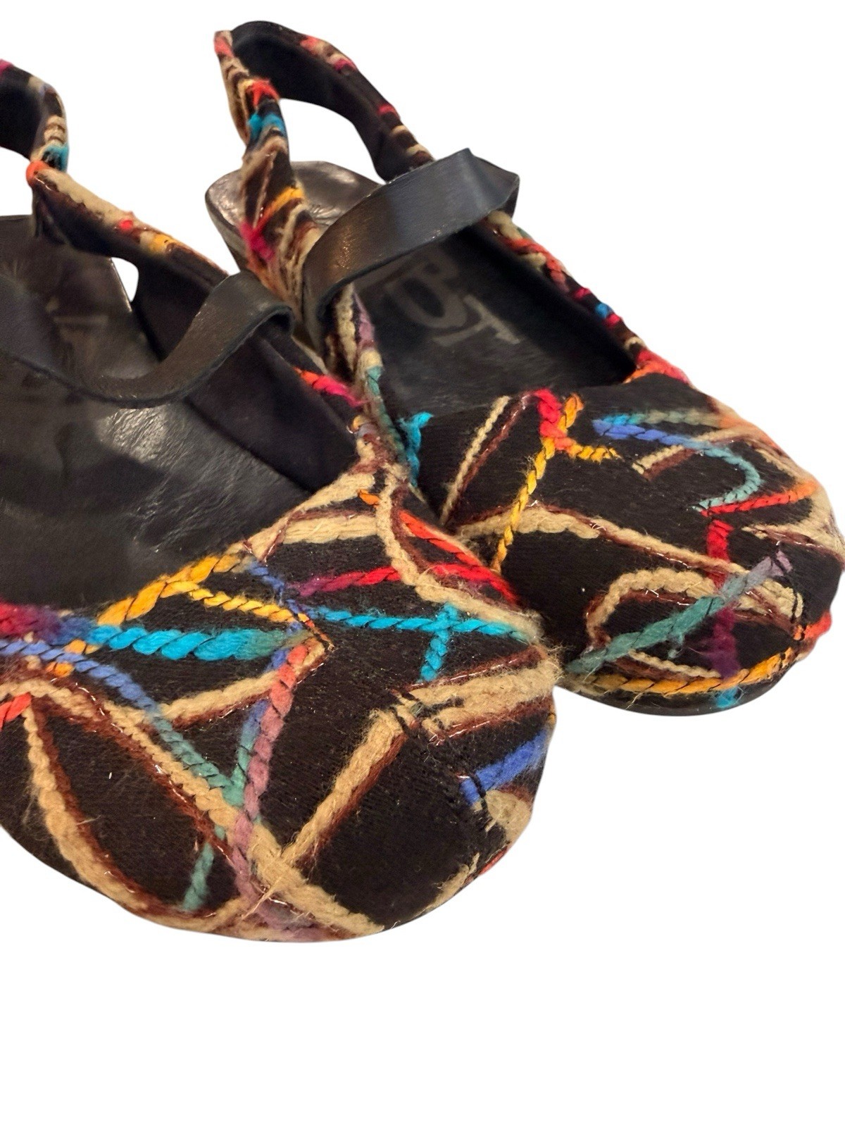 OTBT Clogs Mary Jane Size 10M Comfort Shoes Colored Yarn Hidden Wedge Wool