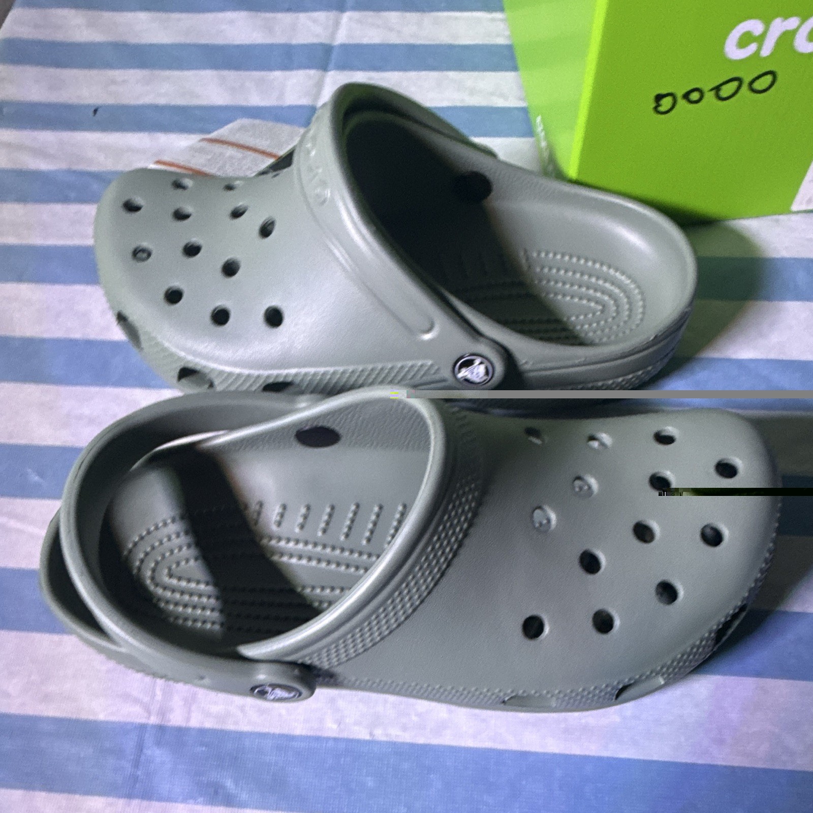 Crocs Classic Clog K «Moss» Green – Youth Size J6 (Fits Women’s US 7.5 / EUR 38-