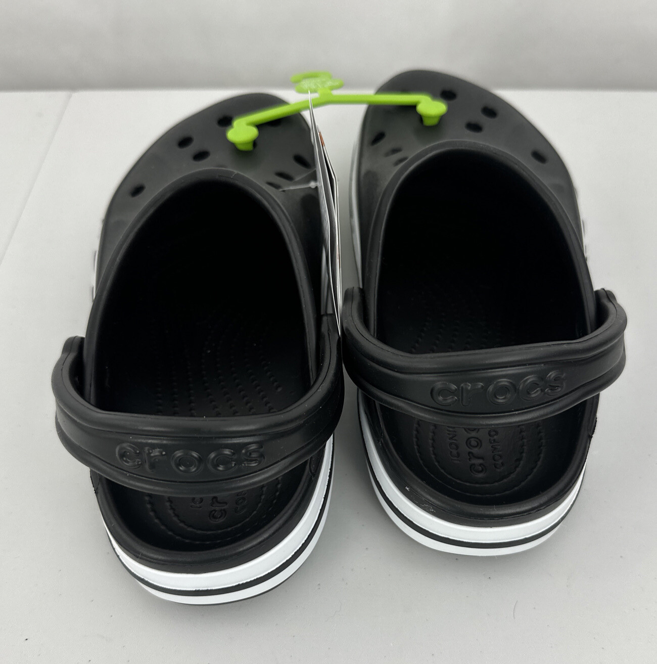 Crocs Bayaband Clog Unisex Women’s US Size 7 Black & White 205089-066 NWT