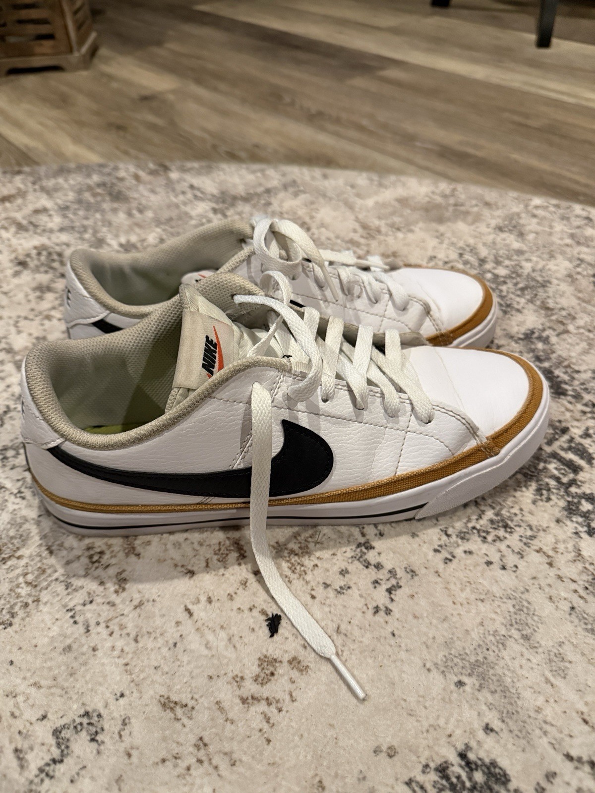 Nike Court Legacy Black and Gold Women’s Size 9