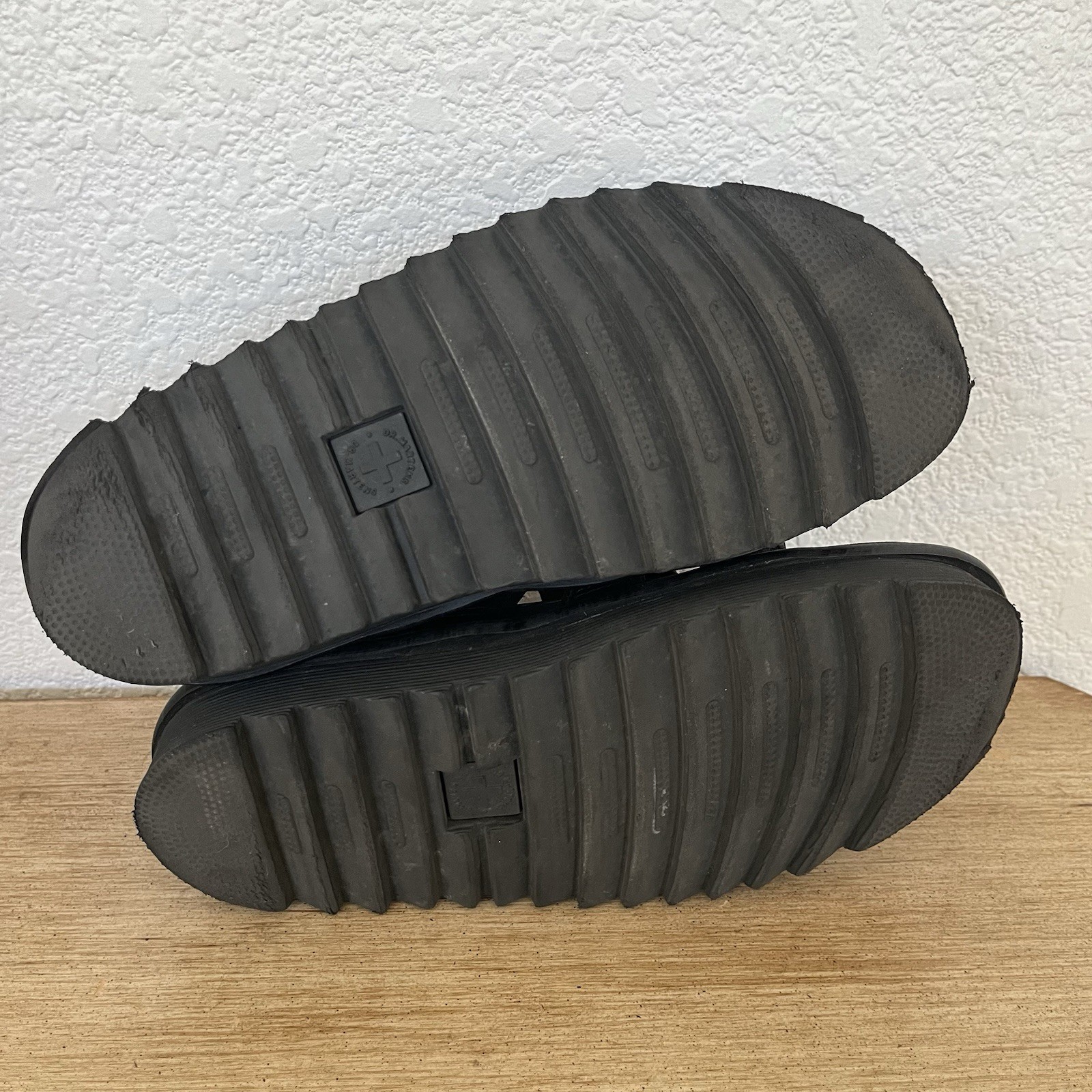 Dr. Martens Blaire Slide Sandals Black Leather Platform Buckle US 7 UK 5 Docs 38