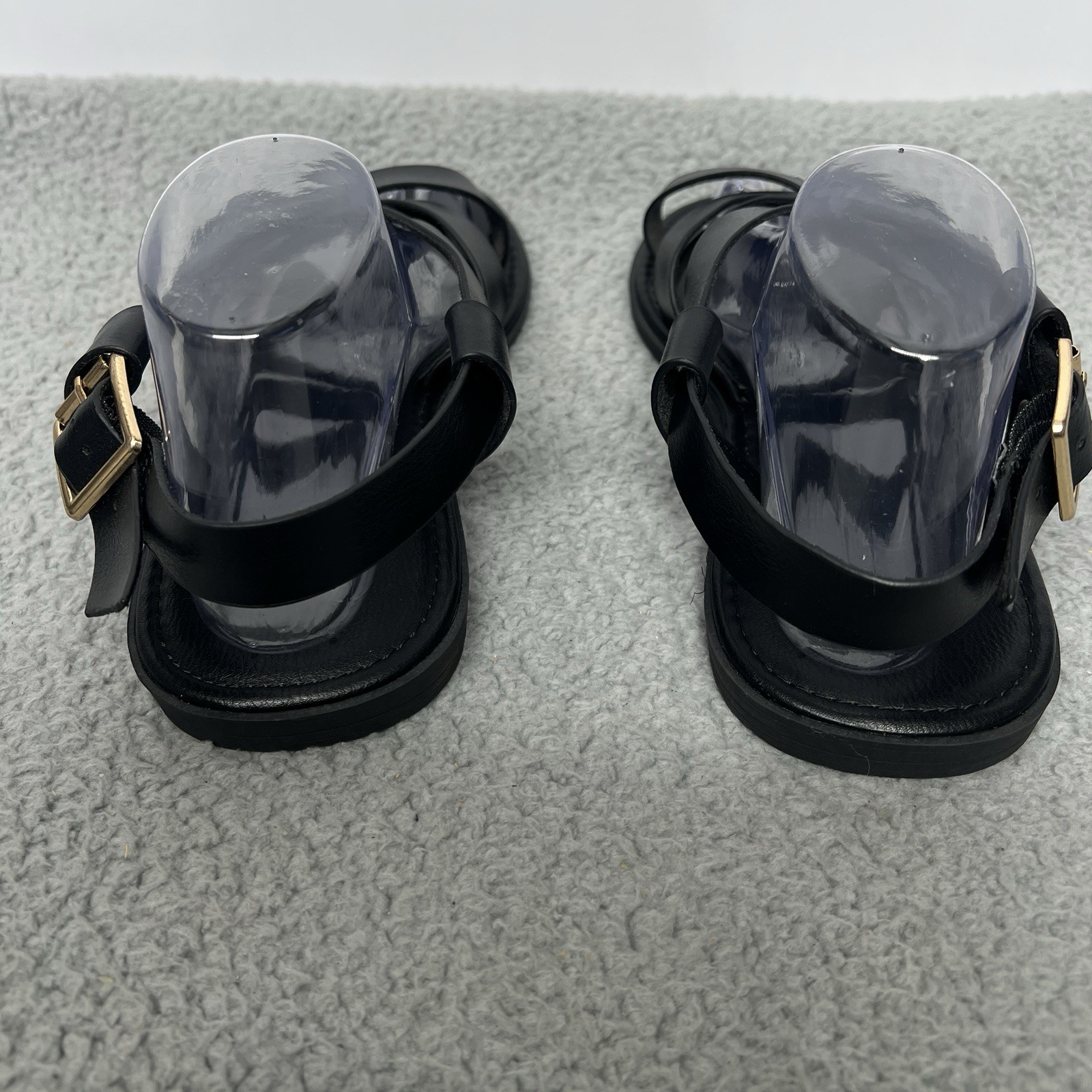 Torrid Black Strappy Gladiator Sandals Wide Slingback Crisscross Boho 9WW Flat