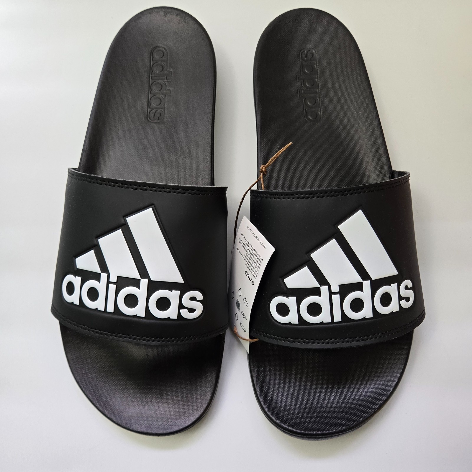 Adidas Adilette Comfort Slide GY1945 M11 W12 Black White New With Box Sandals