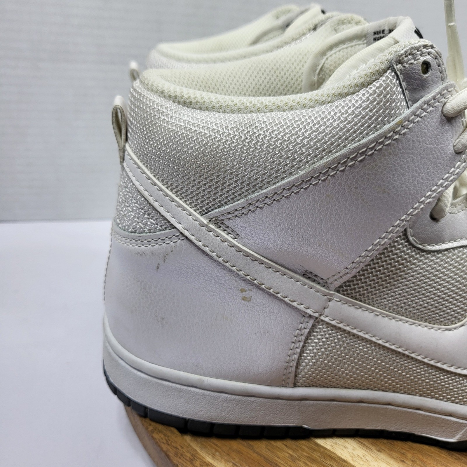 Nike Dunk High Skinny Women’s 11 Pearl White Silver Mesh 429984-105 Retro 2014