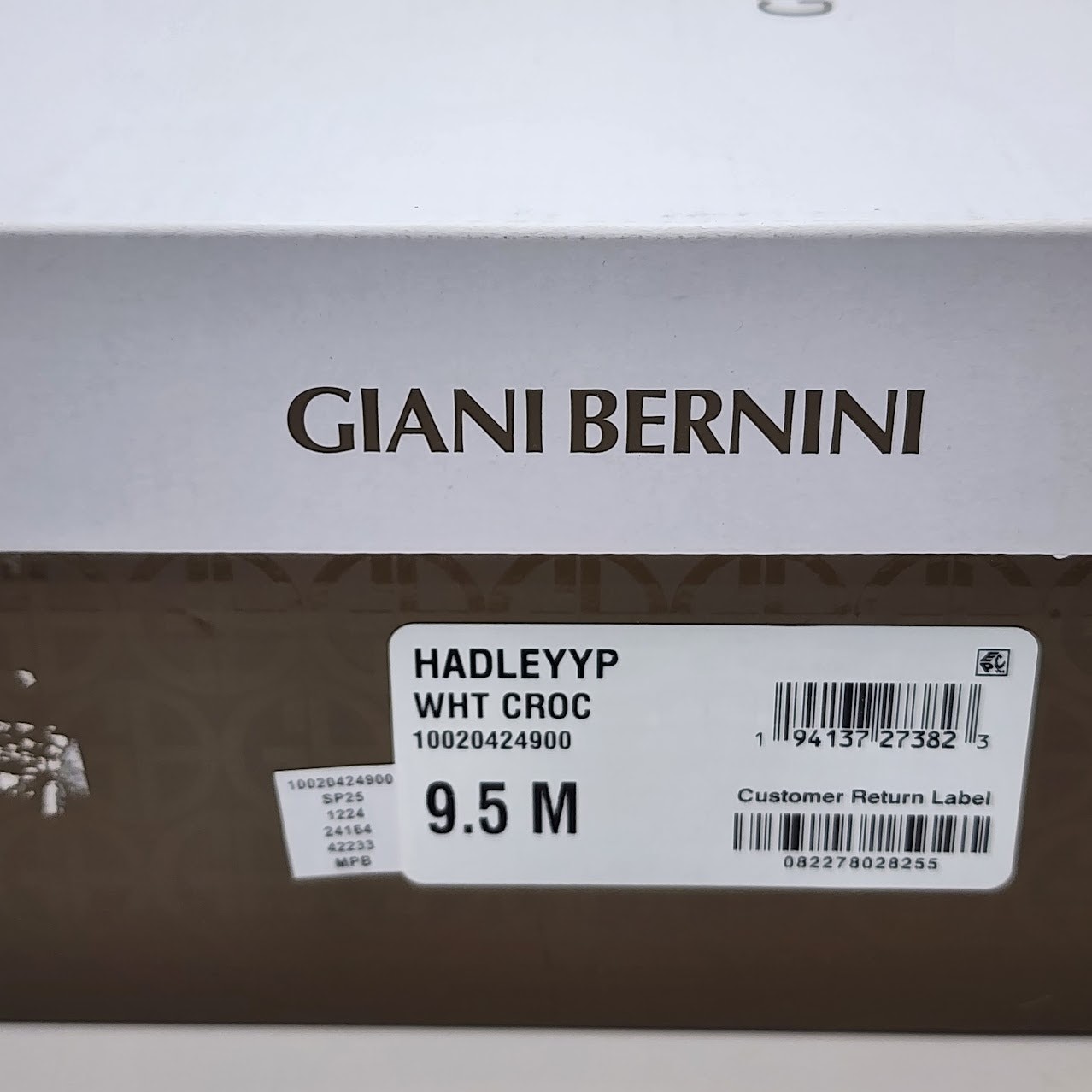 NEW – Giani Bernini Hadleyy Women’s White Croc Strappy Sandals Heel Size 9.5 M