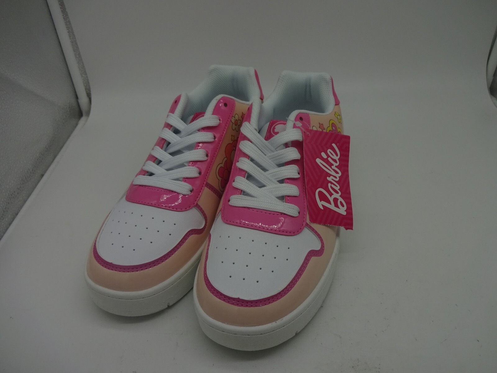 Women’s Mattel Barbie Court Sneakers Skater Shoes Flower Hot Pink 6 7 8 9 10 11