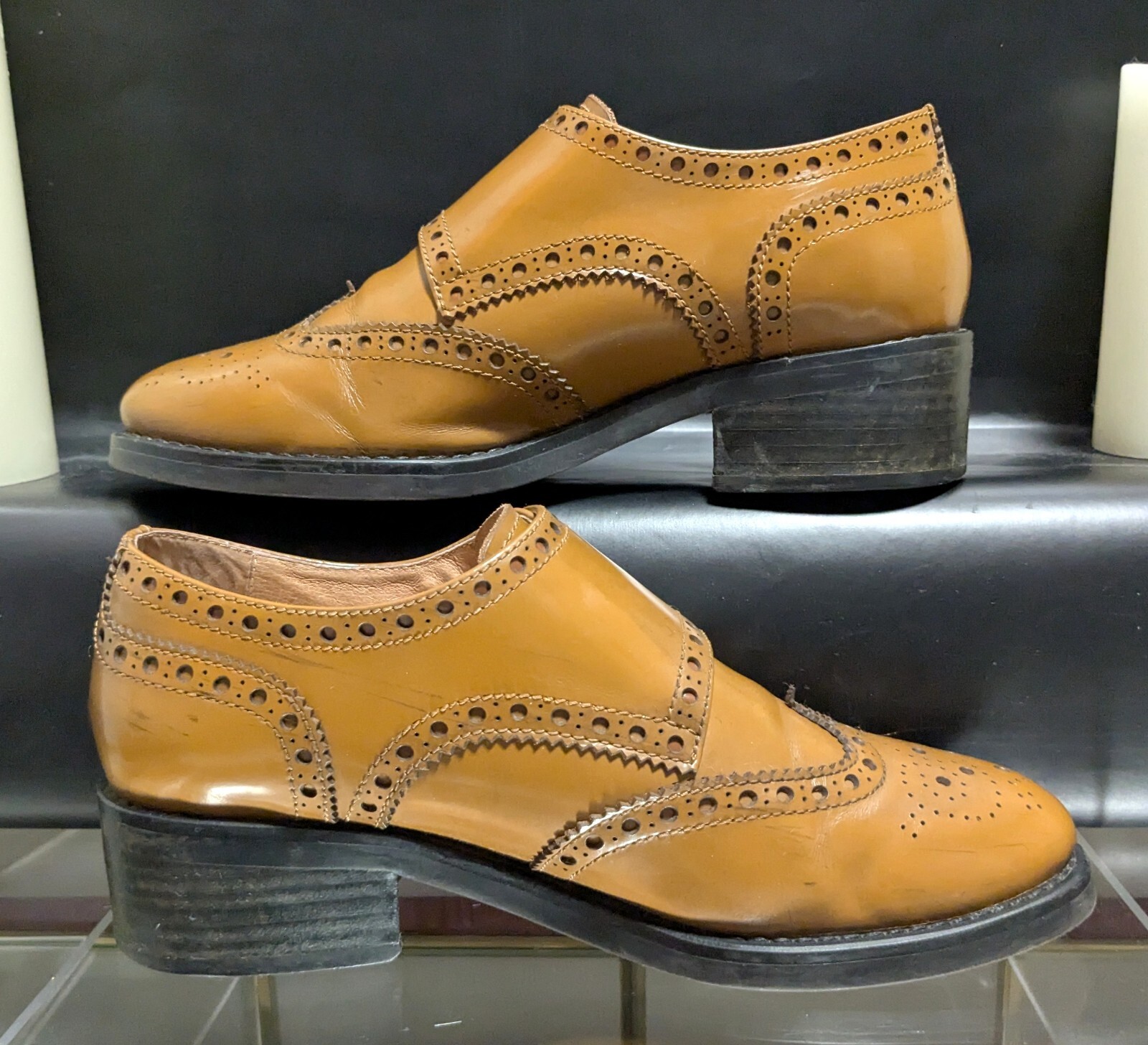 Church’s Lana Double Monk Brogue Cognac Leather Women’s Size 230mm / US 6