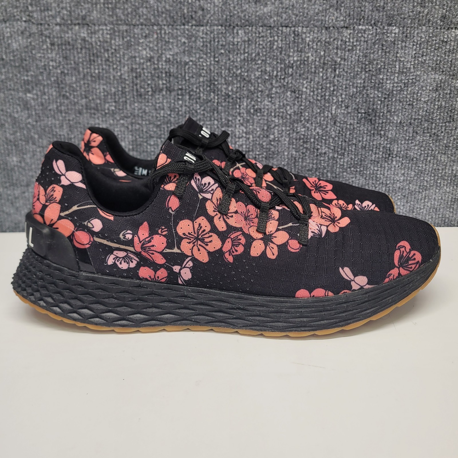 Retired NOBULL Ripstop Runners Black Cherry Blossom Sneakers WM Sz 12/Men 10.5