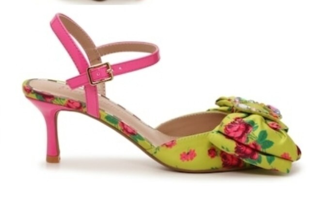 Betsey Johnson / Stripes Casual Style Blended Fabrics Street Style Pin Heels NEW