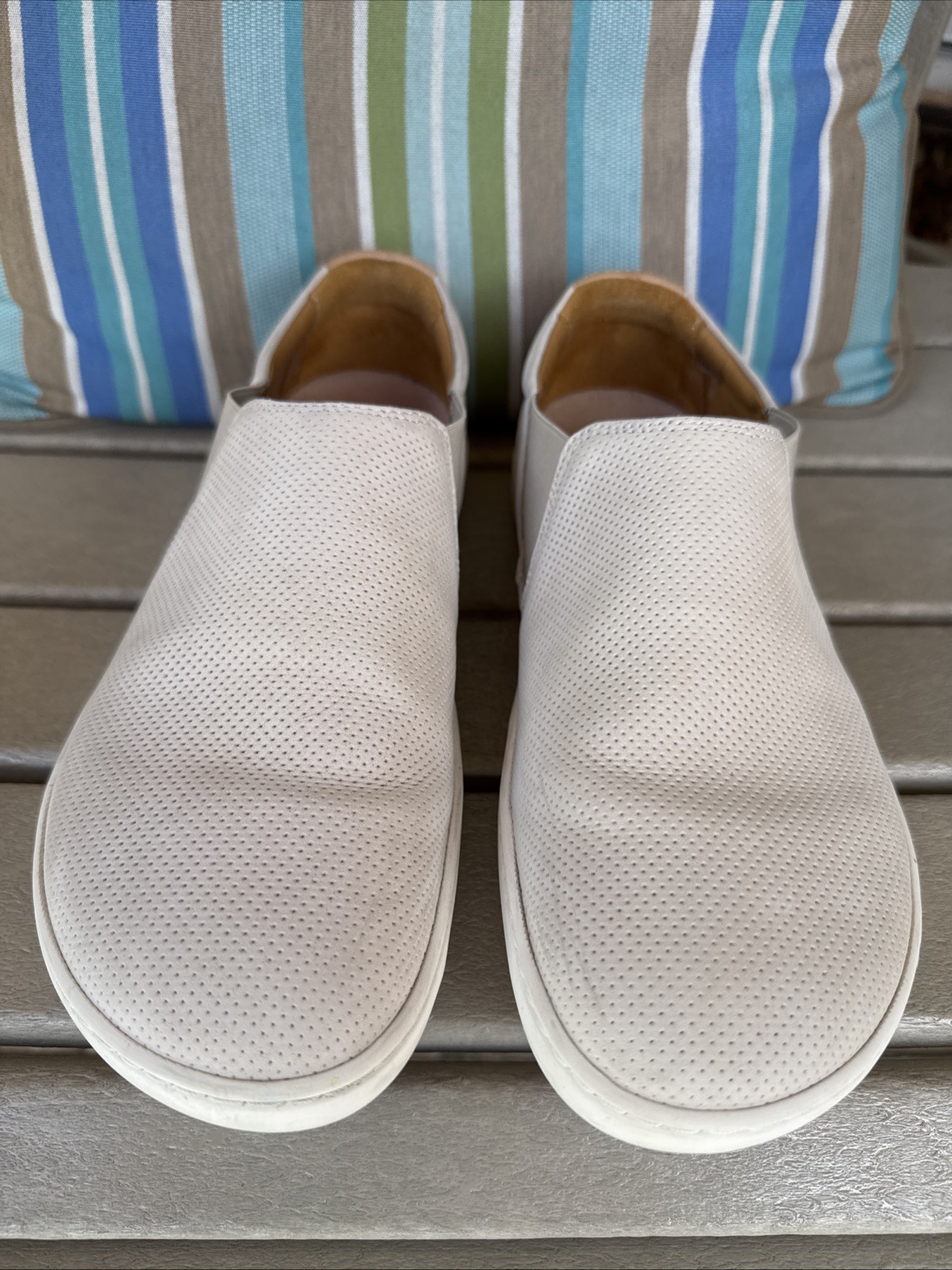 EUC Birkenstock Barrie Tan San Nubuk Leather slip on Loafer Sneaker EU 39 R US 8