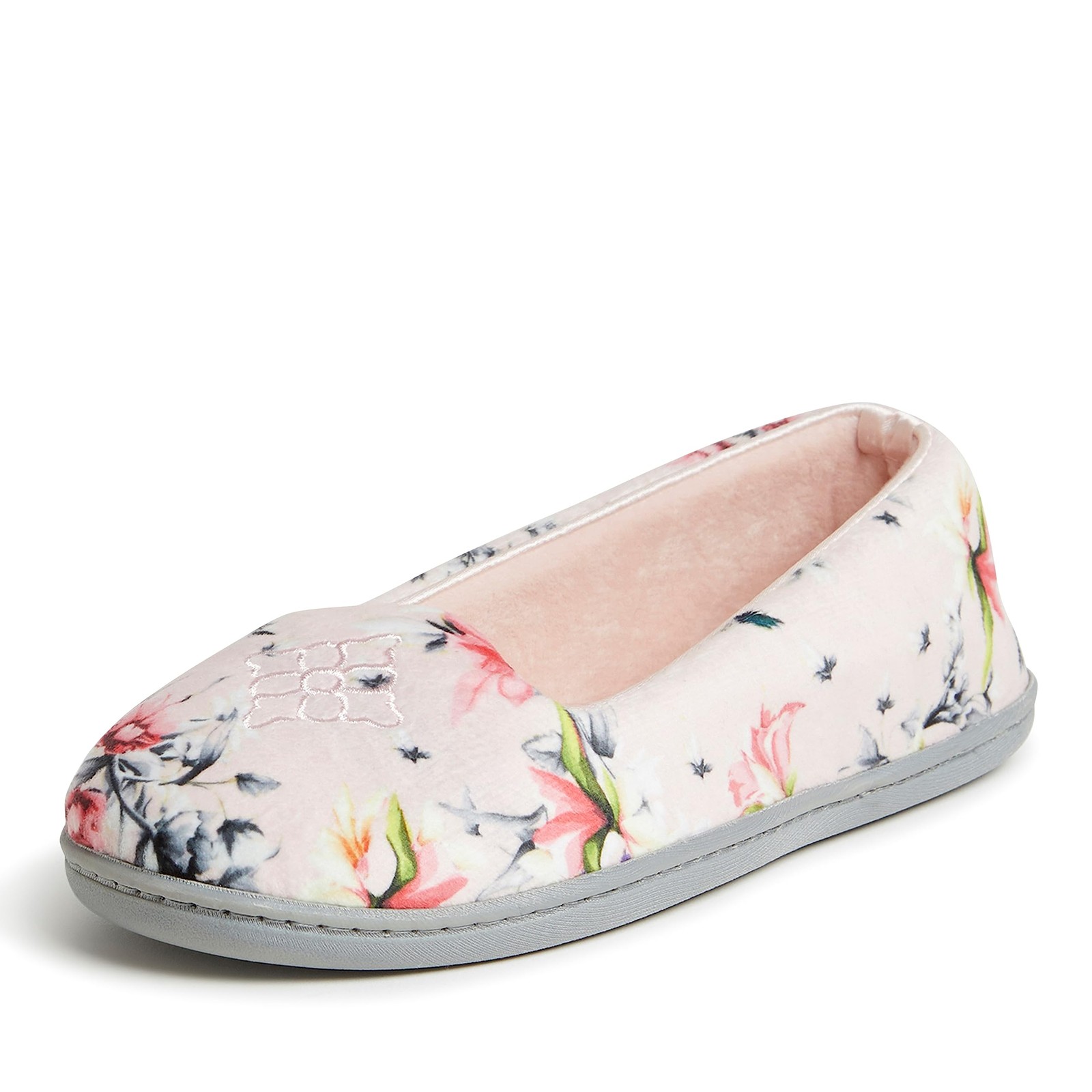 Dearfoams Women’s Rebecca Lightweight Cozy Memory Foam Closed Back Slipper wi…