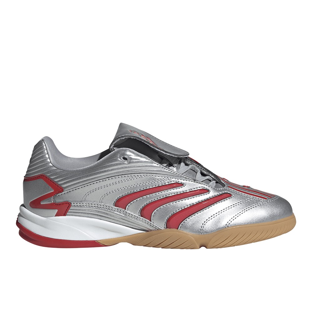 adidas Predator Sala Lace Up Womens Red, Silver Sneakers Athletic Shoes IH6780