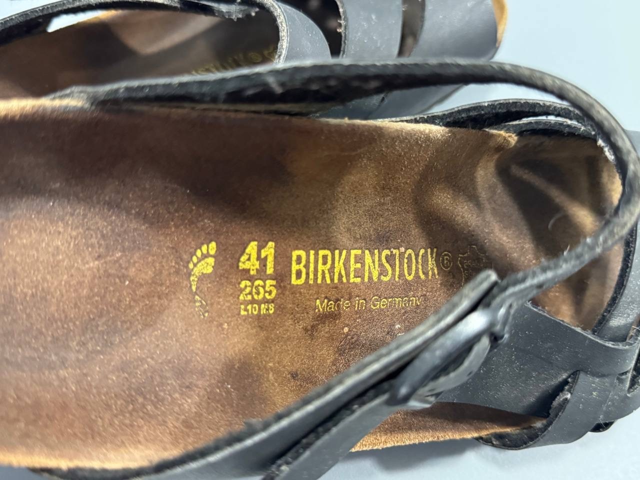 Birkenstock Pisa Black Sandals EU 41 US 8 Men 10 Women 265 mm Authentic